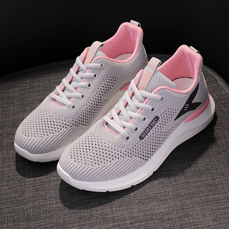 Damen Sportliche Sneakers mit atmungsaktivem Netzdesign und dämpfender Laufsohle R&B