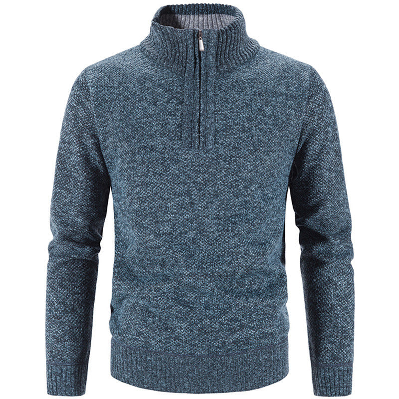Herren modischer Rollkragenpullover mit elegantem Reißverschluss R&B