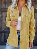 R&B | Stilvolle Cordjacke Gelb