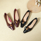 Damen Ballerinas mit eleganter Schleifenapplikation