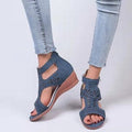 Damen Wedge-Sandalen mit modischem Cut-Out-Design und rutschfester Sohle R&B