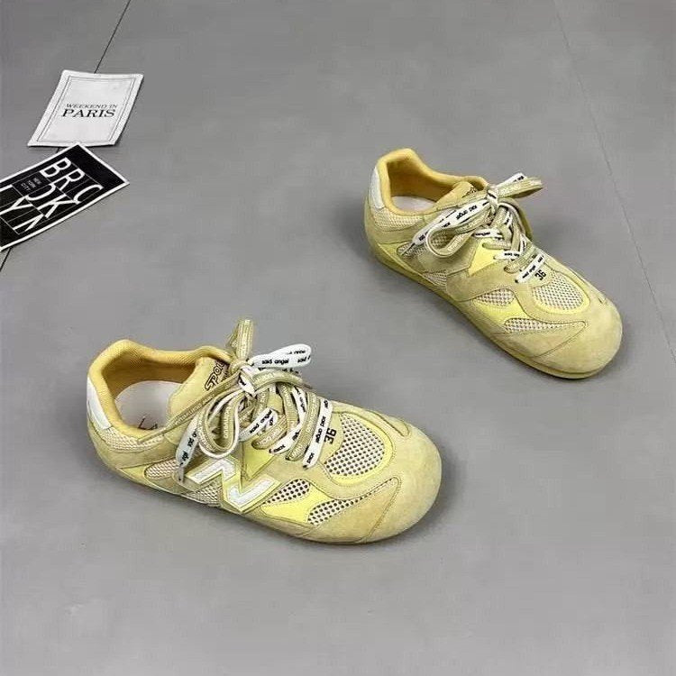 Damen Sportliche Schnür-Sneaker mit atmungsaktiver Mesh-Oberfläche und dämpfender Sohle R&B