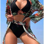 Damen Hochtailliertes Bade-Set mit Kimono R&B