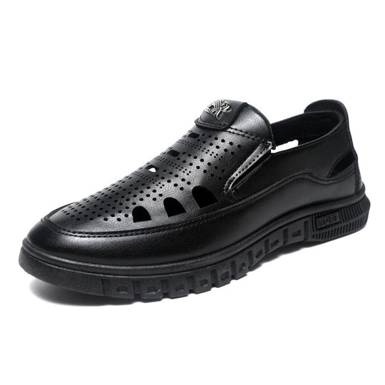 Herren Komfortable Slip-On Lederschuhe mit belüftetem Design R&B