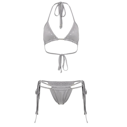 Damen Bikini-Set mit funkelnden Details und verstellbaren Trägern R&B