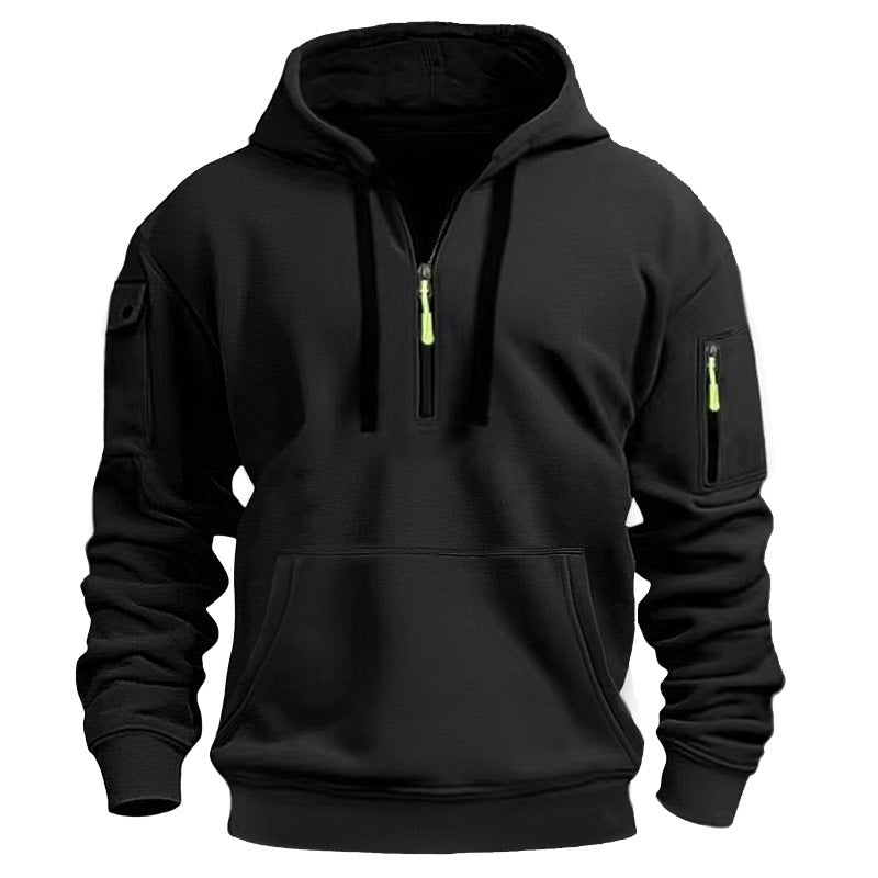 Herren Kapuzensweater mit Reißverschluss und praktischen Seitentaschen R&B