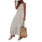 Damen Langes Sommerkleid mit eleganten Streifen von R&B