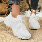 Damen Leichte und atmungsaktive Sneakers mit elastischem Obermaterial