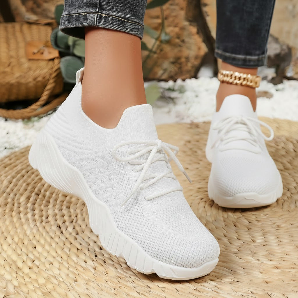 Damen Leichte und atmungsaktive Sneakers mit elastischem Obermaterial