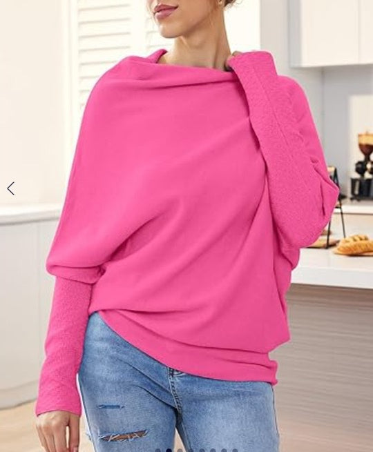 Damen Oversized Pullover mit weitem Schnitt und eleganten Details R&B