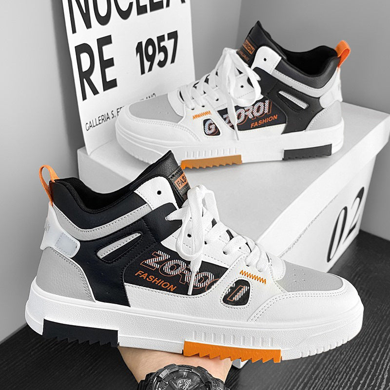Damen modische High-Top Sneakers mit atmungsaktiven Einsätzen und robuster Sohle R&B
