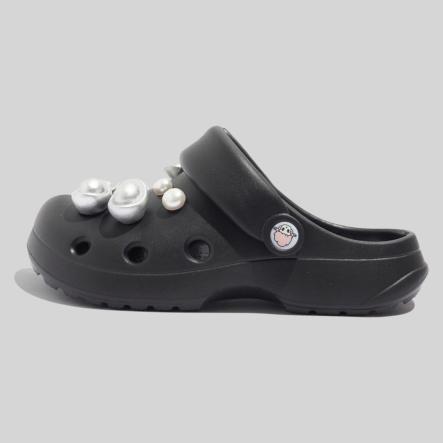 Damen Modische Clogs mit dekorativen Perlen und einzigartigem Design