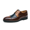 Herren Elegante Halbschuhe mit eleganter zweifarbiger Lederoptik
