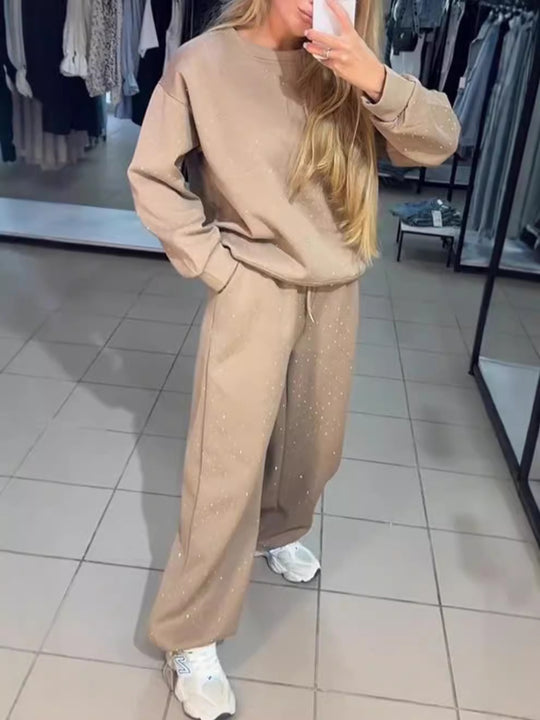 Damen Lässiger Freizeitanzug mit modernem Punktedesign R&B