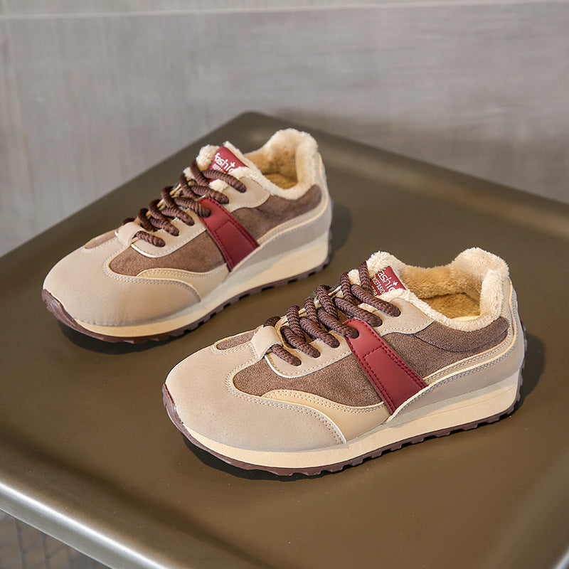 Damen Komfortable Winter Sneakers mit weichem Fleecefutter R&B