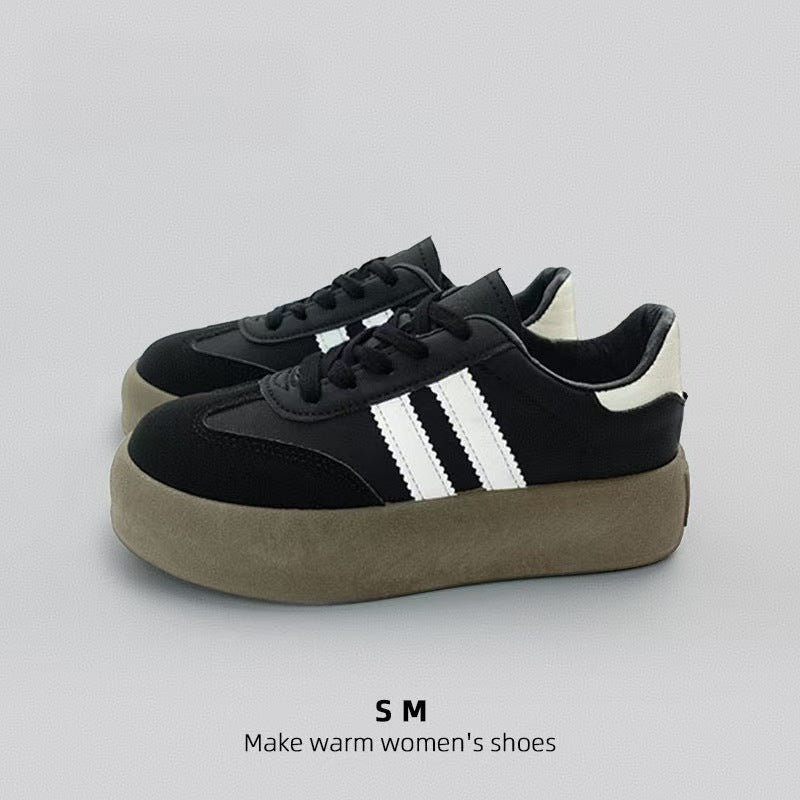 Damen Trendige Sneakers mit dicker Sohle und sportlichem Design