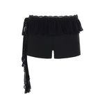 Damen Shorts mit Rüschendetail und verstellbarem BindR&Band R&B