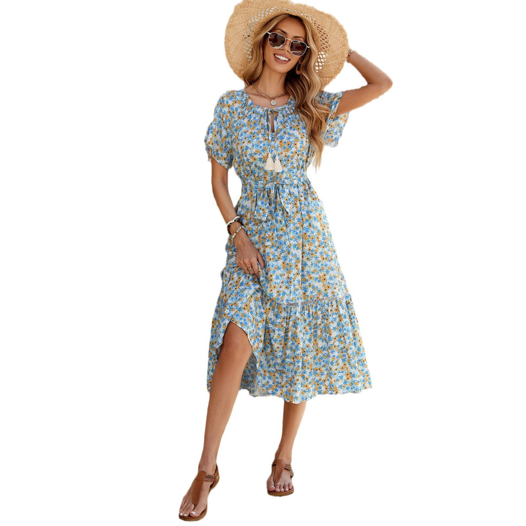 DamenMaxikleid mit floralen Mustern R&B