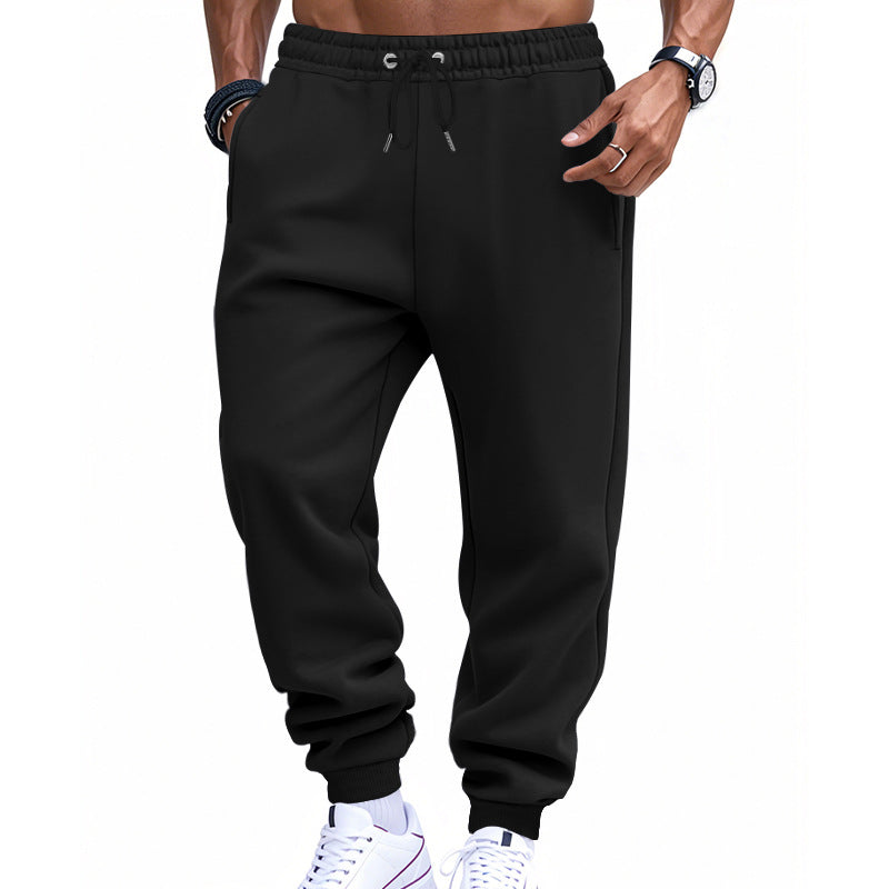 Herren nan sportliche Sweat-Jogginghose mit elastischem Tunnelzugbund, Rippbündchen und tiefen Eingrifftaschen R&B