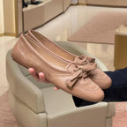 Damen Ballerinas mit modischem Schleifenakzent und hochwertigem Leder R&B
