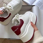 Damen modische Sneakers mit Plateau von