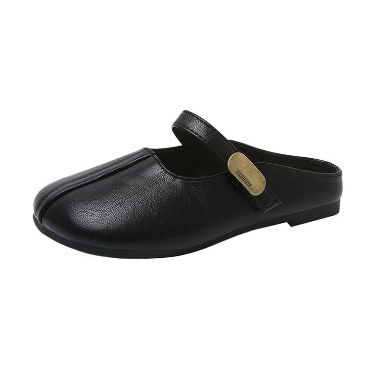 Damen Bequeme Hausschuh-Mules mit verstellbarem Riemen R&B