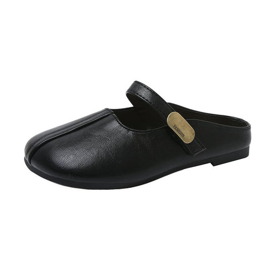 Damen Bequeme Hausschuh-Mules mit verstellbarem Riemen R&B