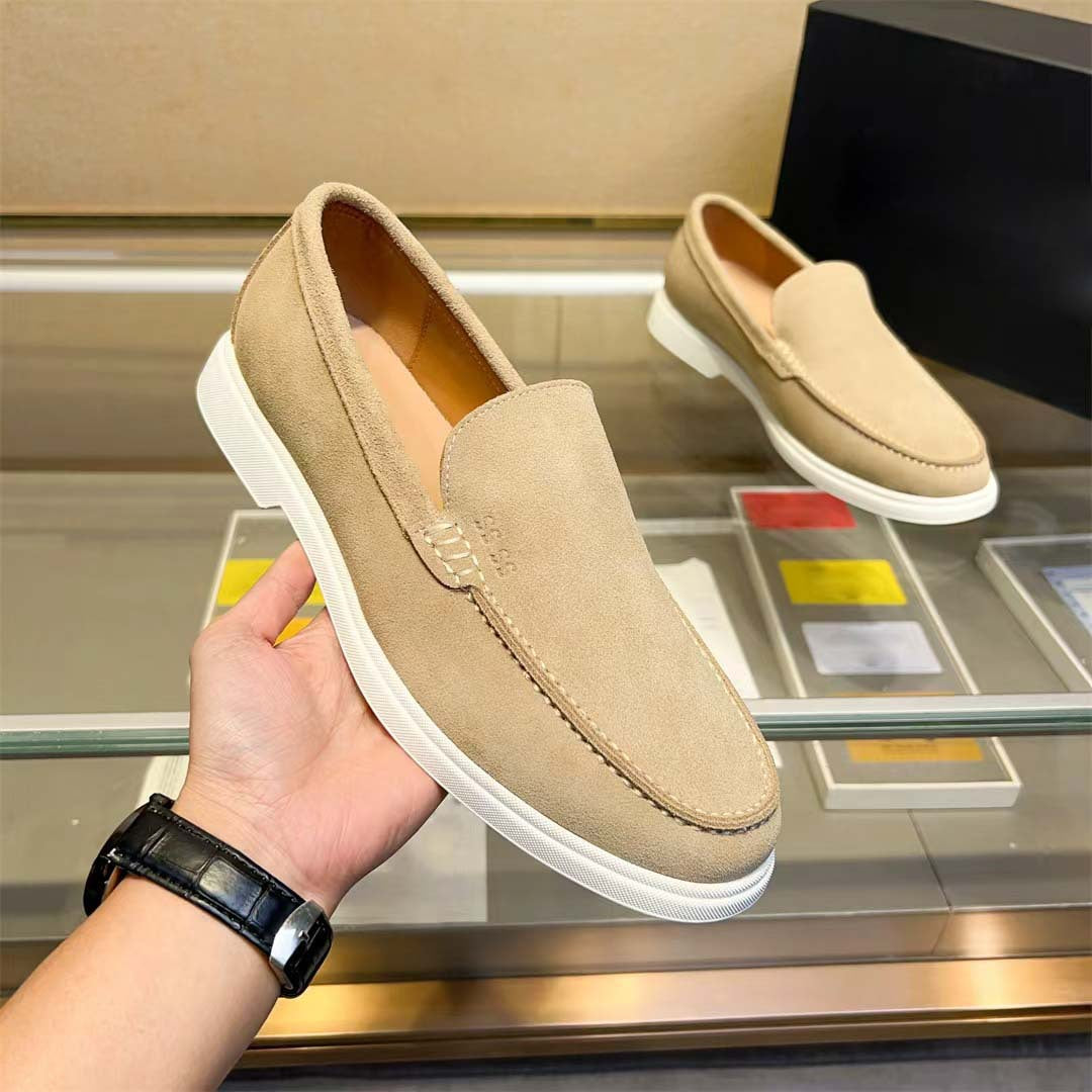 Damen Mokassin Sneakers aus feinem Wildleder mit elastischem Gummizug R&B