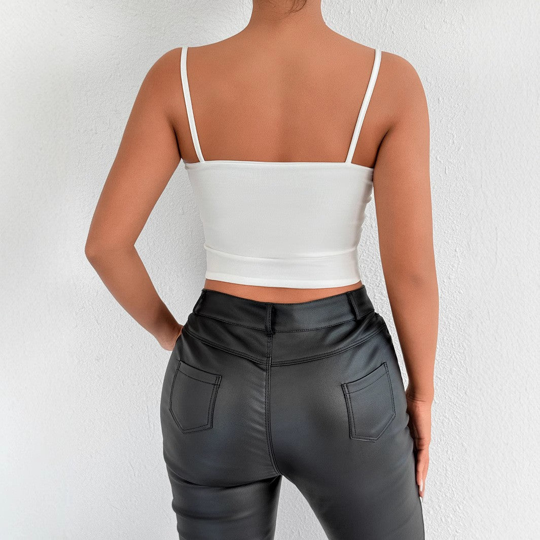 Damen Crop-Top mit raffinierten Rüschendetails R&B
