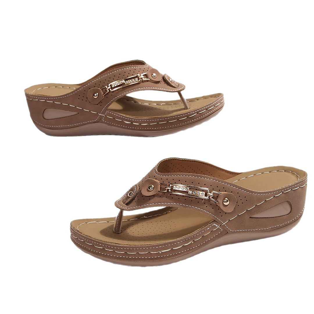 Damen Komfortable Wedge-Sandalen mit verstellbarem Riemen R&B