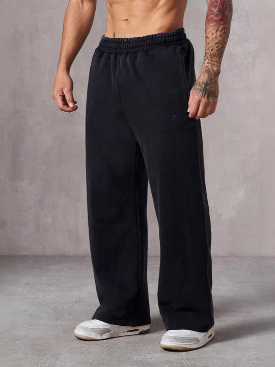 Herren Baggy Jogginghose mit elastischem Bund und seitlichen Taschen R&B