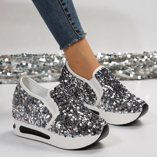 Damen Slip-On Sneakers mit floralem und atmungsaktivem Obermaterial R&B