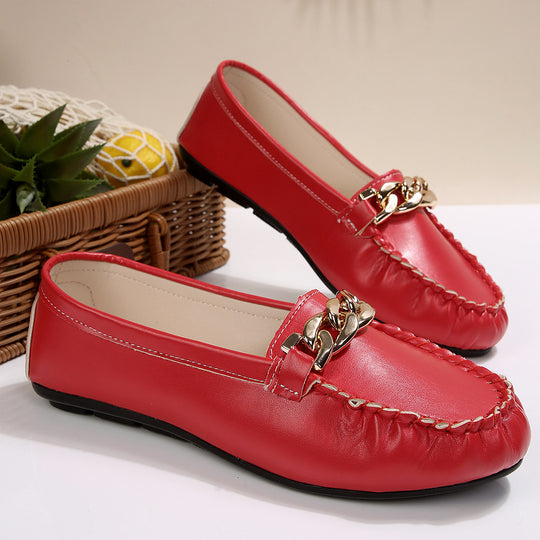Damen Mokassin-Slipper mit elegantem Ketten-Detail R&B