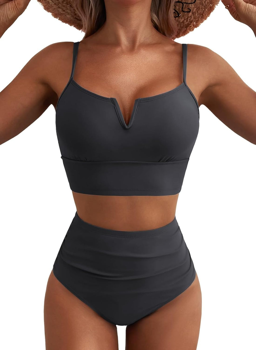 Damen Hochtailliertes Bikini-Set mit modernem V-Ausschnitt und angenehmer Passform R&B