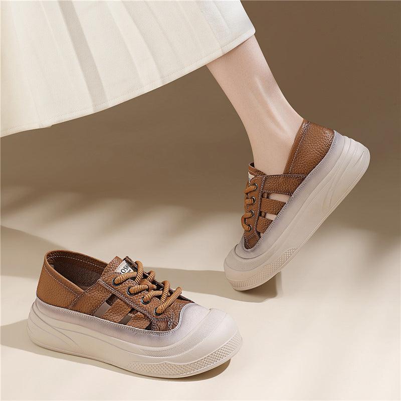 Damen modische Plateausneaker mit atmungsaktivem Obermaterial R&B