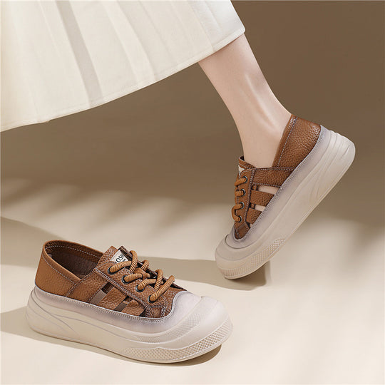 Damen modische Plateausneaker mit atmungsaktivem Obermaterial R&B