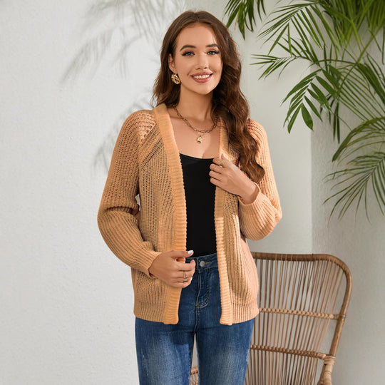 Damen Strickcardigan mit offenem Schnitt und feiner Struktur R&B