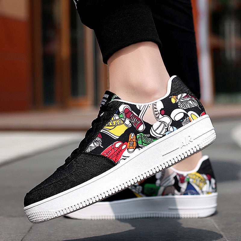 Damen Modische Sneakers mit buntem Grafiken-Design R&B