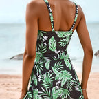 Damen Schwimmanzug mit floralem Muster und modischem Short-Design R&B
