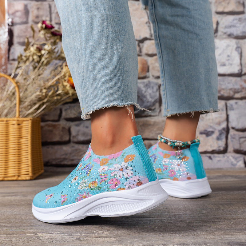 Schmetterlingsdruck Slip-On Schuhe R&B