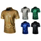 Herren Sport Polo-Shirt mit glänzender Oberfläche und atmungsaktiver Funktionalität