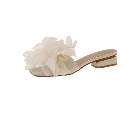 Damen elegante Sandaletten mit floralen Applikationen R&B