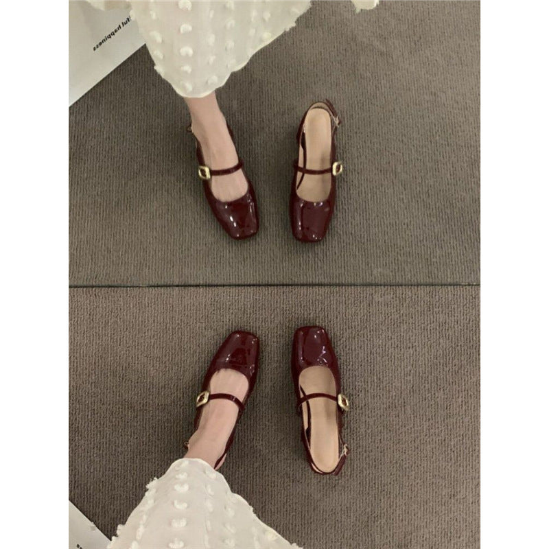 Damen Slingback-Pumps mit breitem Blockabsatz und dekorativem Schnallenakzent R&B