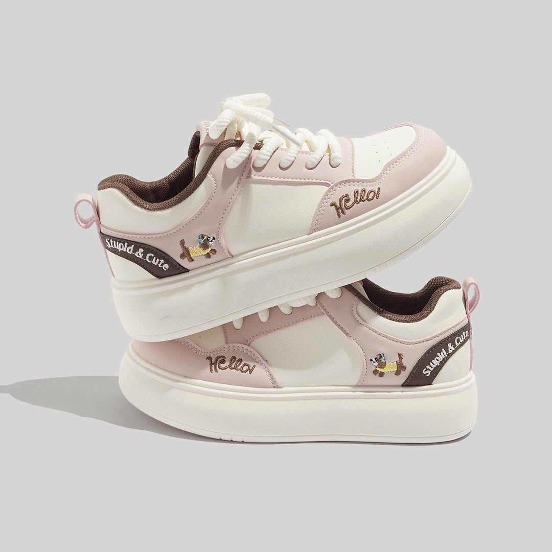 Damen Sportliche Sneakers mit verspieltem Tiermotiv R&B