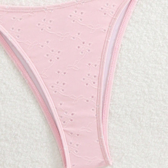 Damen Triangel-Bikini-Set mit verspieltem Rüschendesign R&B