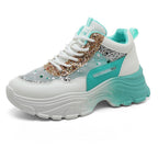 Damen Sportliche Sneakers mit schimmernden Akzenten und bequemer Dämpfung Heidi Mode