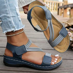 Damen Komfortable Sandalen mit verstellbaren Riemen und ergonomischem Fußbett R&B