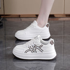Damen Modische Sneakers mit hohem Plateau und eleganter Naht R&B