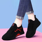 Damen Sportliche Mesh-Sneaker mit atmungsaktiver Sohle und rutschfester Laufsohle R&B