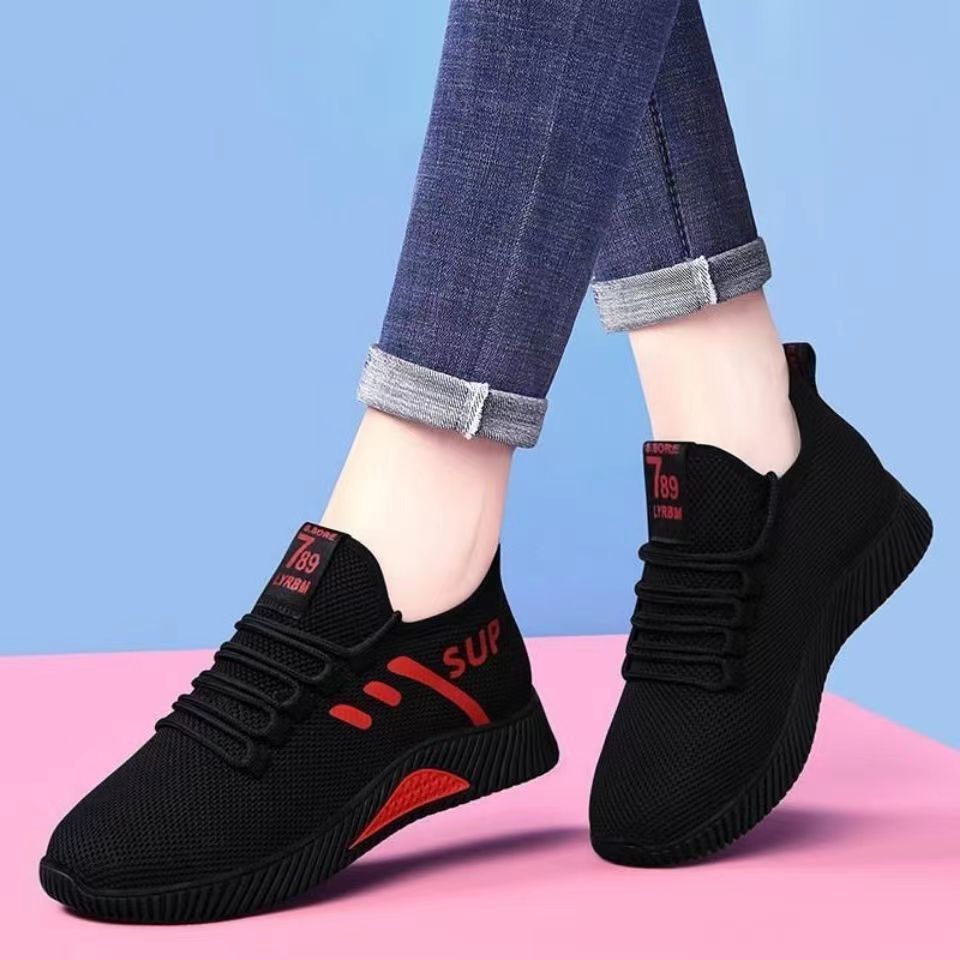 Damen Sportliche Mesh-Sneaker mit atmungsaktiver Sohle und rutschfester Laufsohle R&B